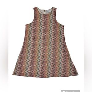 ALMOST FAMOUS Sleeveless Shift Dress Zigzag Patterns Size-XL